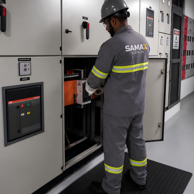 manutencao-de-cabine-primaria Técnico trabalhando na Manutenção da Cabine Primária e Secundária